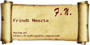 Frindt Neszta névjegykártya
